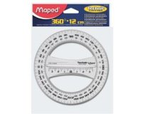 Rapporteur Geometric 360 deg, 120 mm, en plastique