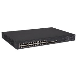 HPE 5130-24G-PoE+-4SFP+ (370W) EI Géré L3 Gigabit Ethernet (10/100/1000) Connexion Ethernet, supportant l'alimentation via ce port (PoE) 1U Noir