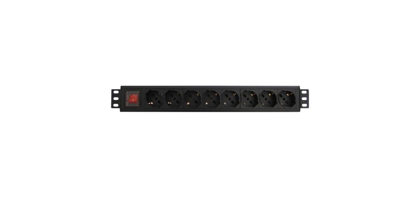 WP WPN-PDU-I01-08 unità di distribuzione dell'energia (PDU) 8 presa(e) AC 1.5U Nero