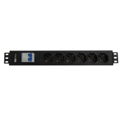 WP WPN-PDU-I02-06 unità di distribuzione dell'energia (PDU) 6 presa(e) AC 1.5U Nero