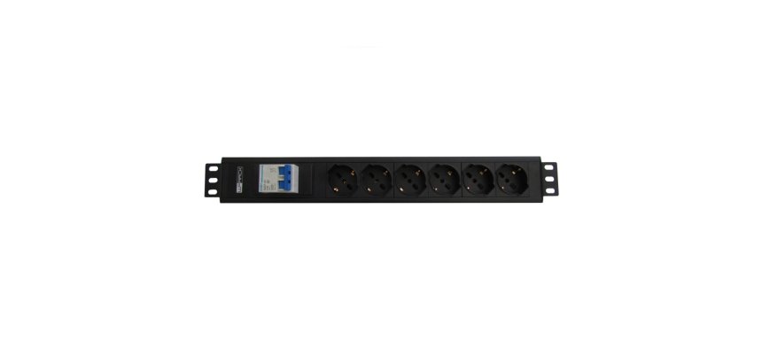 WP WPN-PDU-I02-06 unità di distribuzione dell'energia (PDU) 6 presa(e) AC 1.5U Nero