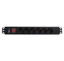 WP WPN-PDU-I01-06 unità di distribuzione dell'energia (PDU) 6 presa(e) AC 1.5U Nero