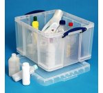 Boîte de rangement 42L + couvercle, Dimensions L50 x H31 x P44 cm coloris transparent