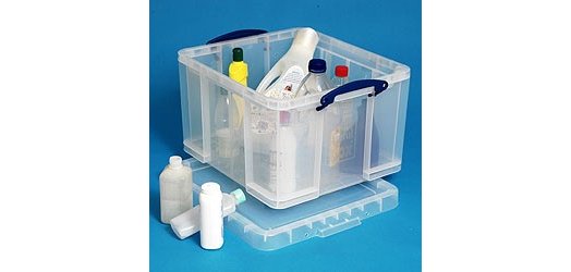 Boîte de rangement 42L + couvercle, Dimensions L50 x H31 x P44 cm coloris transparent