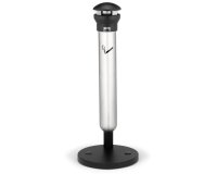 Cendrier sur base Infinity, rond, argent / noir