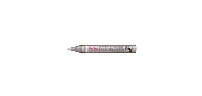 Marqueur pentel peinture paint marker multi-supports   pointe moyenne 4,5mm coloris  argent