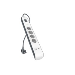 Belkin BSV401CA2M protection surtension Noir, Blanc 4 sortie(s) CA 2 m