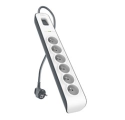 Belkin BSV603ca2m Noir, Blanc 6 sortie(s) CA 2 m