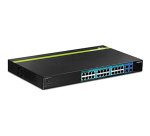 Trendnet TPE-2840WS commutateur réseau Géré Gigabit Ethernet (10/100/1000) Connexion Ethernet, supportant l'alimentation via ce port (PoE) 1U Noir