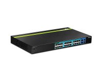 Trendnet TPE-2840WS commutateur réseau Géré Gigabit Ethernet (10/100/1000) Connexion Ethernet, supportant l'alimentation via ce port (PoE) 1U Noir