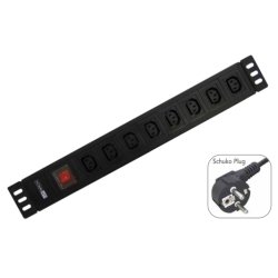 WP WPN-PDU-G05-08 prolunghe e multiple 2 m 8 presa(e) AC Nero