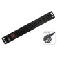 WP WPN-PDU-G05-08 prolunghe e multiple 2 m 8 presa(e) AC Nero