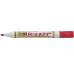 Marqueur pentel effaçable tableau blanc pointe ogive tracé 2mm encre faible odeur et lumineuse coloris rouge