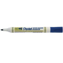 Marqueur pentel effaçable tableau blanc pointe ogive tracé 2mm encre faible odeur et lumineuse coloris bleu