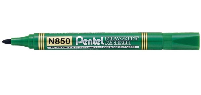Marqueur permanent N850 Pointe ogive, encre indélébile à base alcool. Vert
