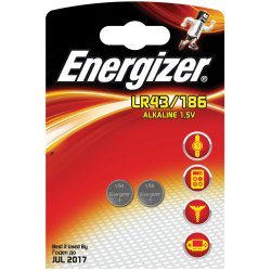 Pile mini LR43/186, pack de 2 piles