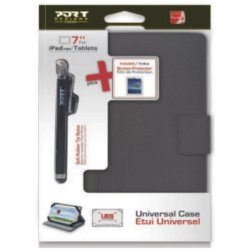 Pack PHOENIX IV Portefolio universel Noir pour tablettes 7'' avec stylet +écran de protectio
