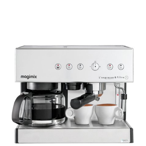 Expresso café moulu et dosettes Magimix Expresso filtre automatic, chrome mat, 11423