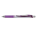 Roller pentel energel retractable rechargeable      pointe metal fine 0,7mm clip  metal coloris violet