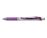 Roller pentel energel retractable rechargeable      pointe metal fine 0,7mm clip  metal coloris violet