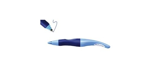 Roller stabilo easyoriginal effaçable ergonomique rechargeable grip caoutchouc écriture 0.5mm droitier bleu