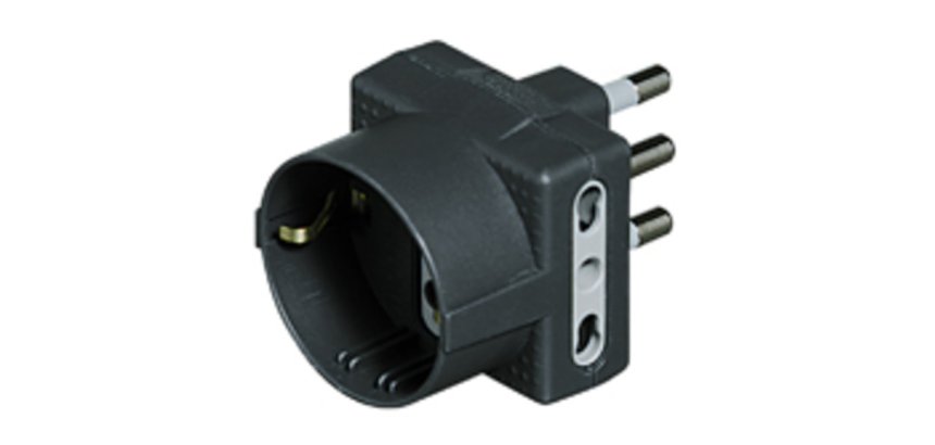 bticino S3611G power plug adapter Type L (IT) Type L (IT) + Type F Anthracite