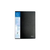 Protège-documents UPLINE en polypropylène opaque. 40 vues, 20 pochettes. Coloris Noir.
