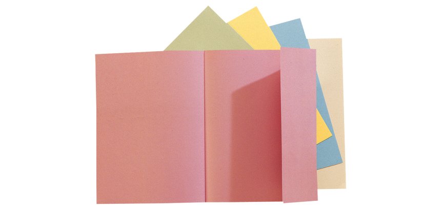 Chemises dossier 1 rabat latéral Exacompta 24 x 32 cm coloris pastel - Paquet de 100