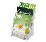 Porte-brochures, A4 portrait, 3 compartiments