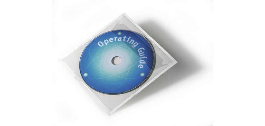 Pochette autoadhésive POCKETFIX CD/DVD, transparent