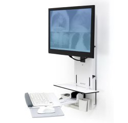 Ergotron 61-080-062 soporte para monitor 61 cm (24") Pared Blanco