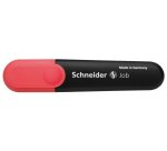 Surligneur schneider job pointe biseautee rechargeable avec maxx 660 refill station  resiste evaporation rouge