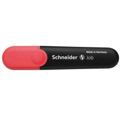 Surligneur schneider job pointe biseautee rechargeable avec maxx 660 refill station  resiste evaporation rouge