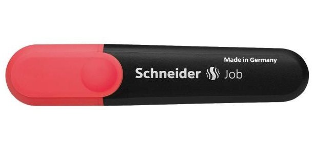 Surligneur schneider job pointe biseautee rechargeable avec maxx 660 refill station  resiste evaporation rouge