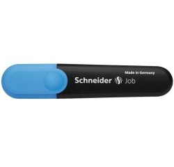 Surligneur schneider job pointe biseautee rechargeable avec maxx 660 refill station  resiste evaporation bleu