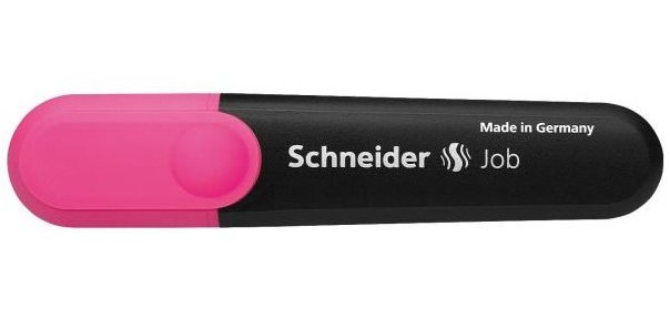 Surligneur schneider job pointe biseautee rechargeable avec maxx 660 refill station  resiste evaporation rose
