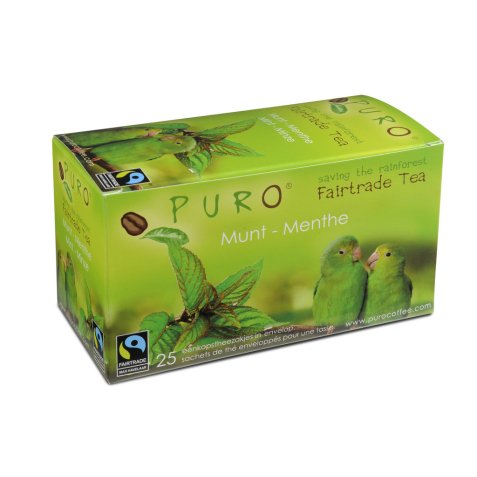Boîte de 25 sachets de thé Menthe enveloppés Fairtrade Tea