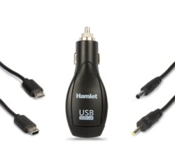 Hamlet XPW12MOB mobile device charger E-book reader, MP3, Smartphone, Tablet Black Cigar lighter Auto