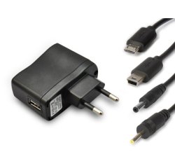 Hamlet Universal Kit alimentatore da parete per tablet e smartphone 4 in 1 con 4 connettori