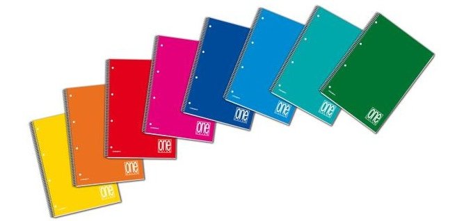 Maxiquaderno One Color - A4 - 1 rigo - 60 fogli - 80 gr - s/fori - spiralato - Blasetti