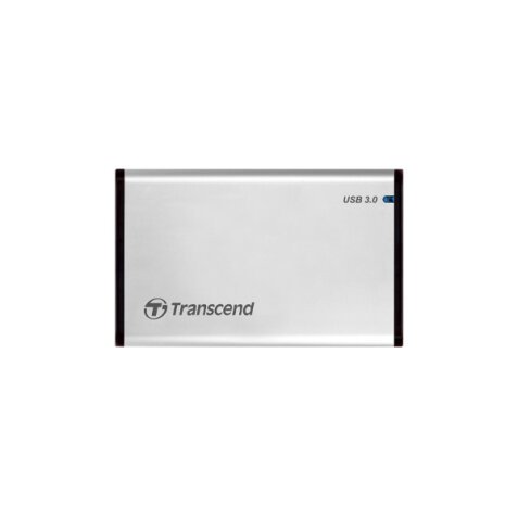 Transcend StoreJet 25S3 Boîtier disque dur/SSD Argent 2.5" Alimenté par port USB