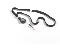 Lacets textile Durable avec enrouleur noir - Boîte 10