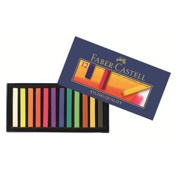 Pastel tendre faber-castell goldfaber studio carré 66mm coloris brillant intense bonne résistance lumière boîte 12u