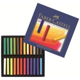 Pastel tendre faber-castell goldfaber studio carré 66mm coloris brillant intense bonne résistance lumière boîte 24u
