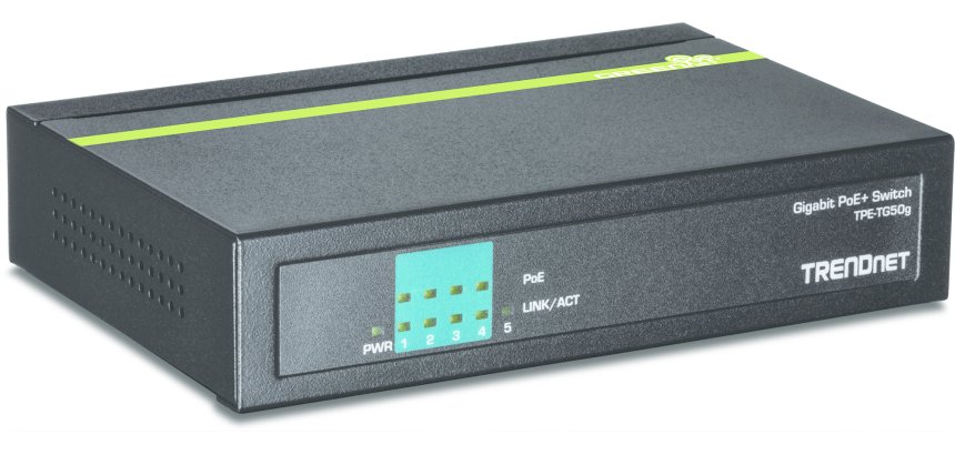 Trendnet TPE-TG50g Non-géré Gigabit Ethernet (10/100/1000) Connexion Ethernet, supportant l'alimentation via ce port (PoE) Noir
