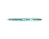 Roller pilot b2p gel écriture moyenne 0.7mm corps plastique recyclé translucide rechargeable coloris vert