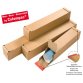 Boîte d'expédition Longue simple cannelure Brun, fermeture autocollante L70,5 x H10,8 x P10,8 cm