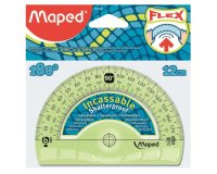 Rapporteur demi-circulaire Flex 180 degrés, 120 mm