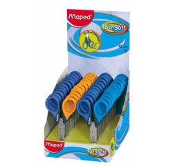 Ciseaux maped sensoft lames acier bouts ronds anneaux flexibles souples