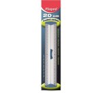 Règle maped 20cm double décimètre embouts protect system anti-bruit aluminium anodisé résistance optimale